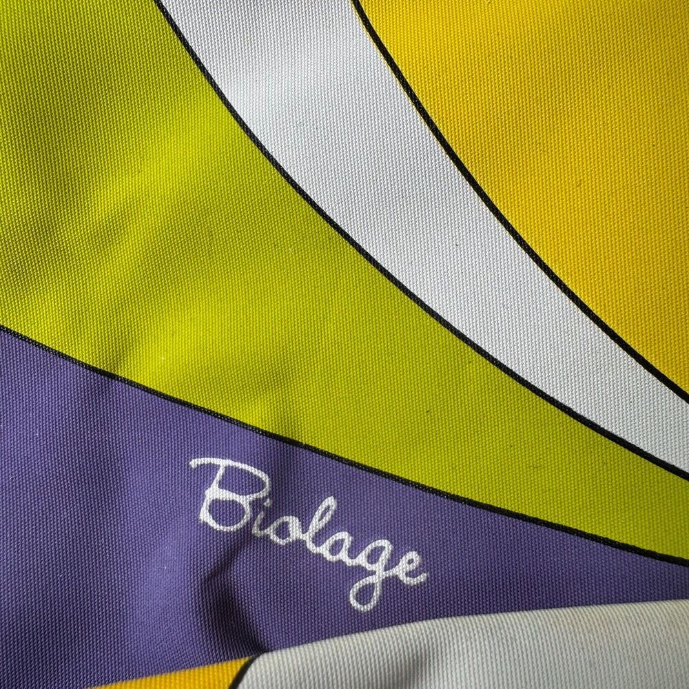 Vintage Biolage Tote Purse Handbag Retro 70s Mod Psychedelic Geometric Yellow View 3